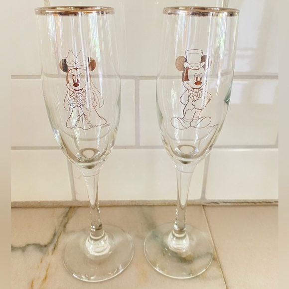 Disney Dining Disney Vintage Mickey Minnie Mouse Wedding Toasting Champagne Flutes Poshmark